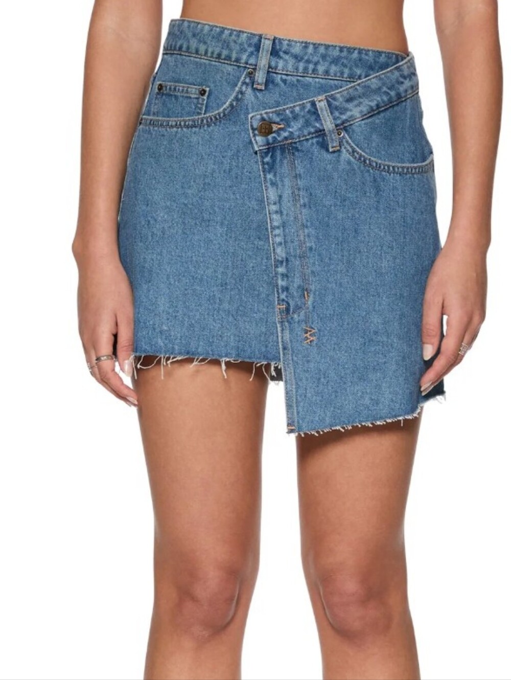 Ksubi Blue Denim Mini Rap Skirt Size 27